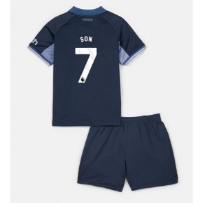Tottenham Hotspur Son Heung-min #7 Koszulka Wyjazdowych Dziecięca 2023-24 Krótki Rękaw (+ Krótkie spodenki)